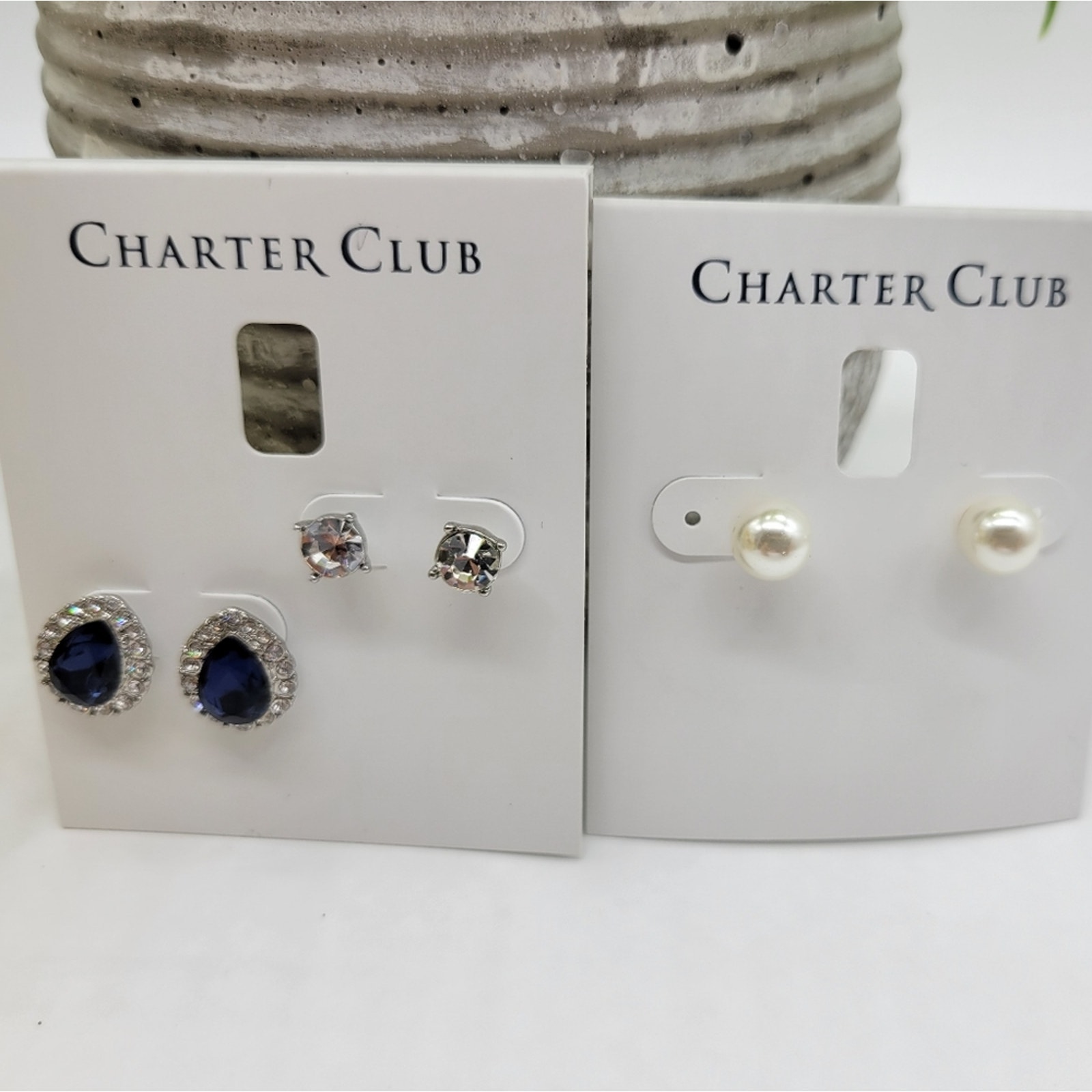 Charter Club Earrings Set, 3 Pairs, New